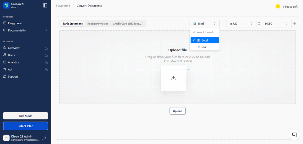 Choose Document Type
