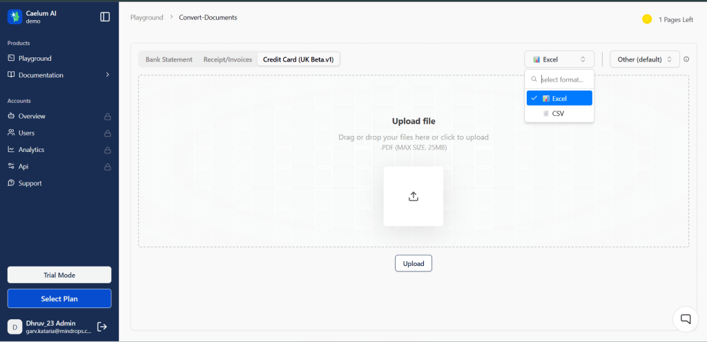 Select Extraction Type