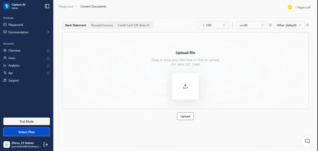 Select File Type & Region